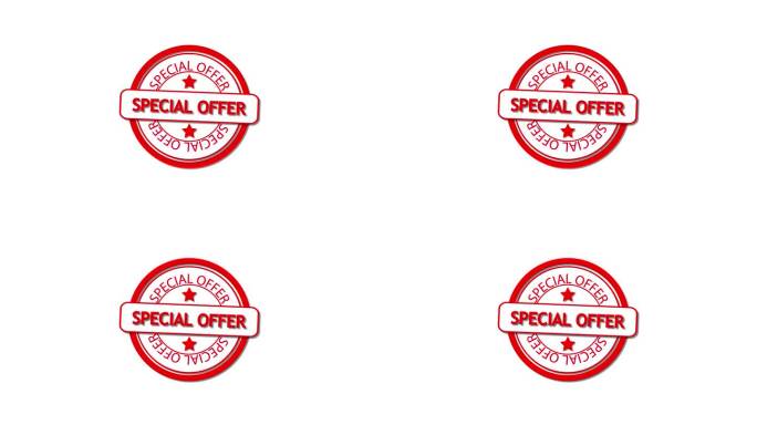红白特别优惠邮票在一个普通的背景动画。