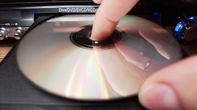 光盘被插入DVD播放机