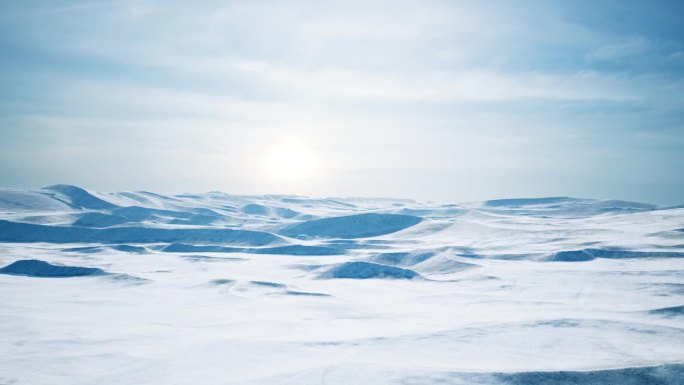 广袤的北极变成了冰雪覆盖的冰冻沙漠。