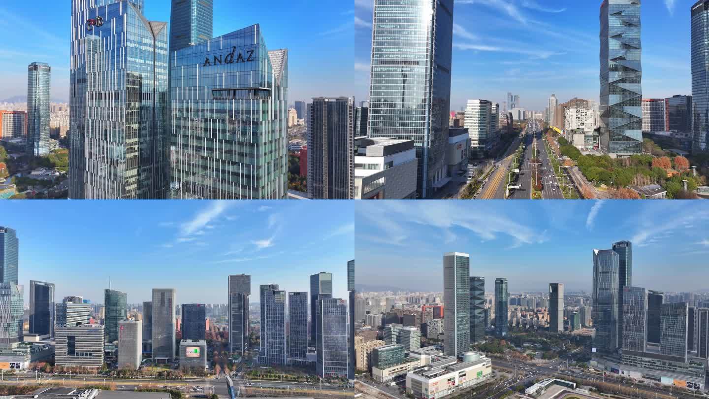 南京河西地标建筑宣传4K航拍