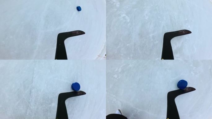 通过POV仔细检查复杂的棍棒和蓝色冰球动力学。60 fps。140度超宽视角沉浸式，营造强烈的沉浸感