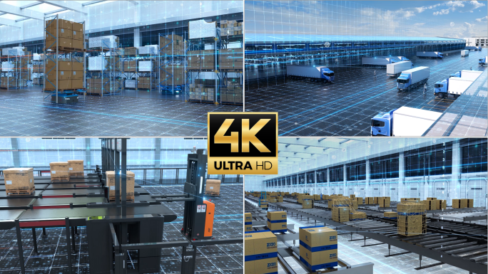 C4D数字化科技仓库仓储智慧仓储