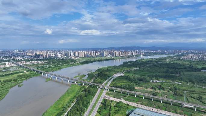 汉中 汉江 湿地公园 陕西 天汉长街