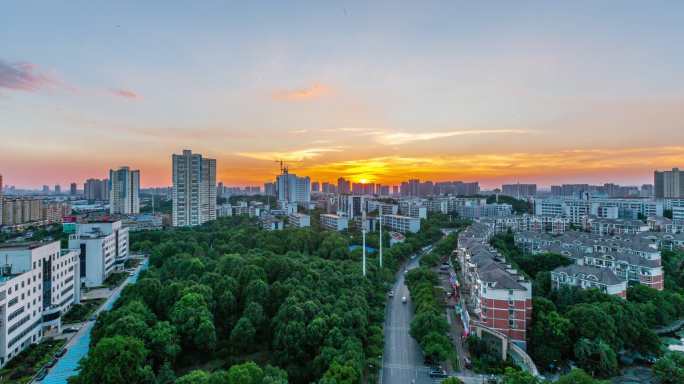 长沙县  星沙 延时 夕阳