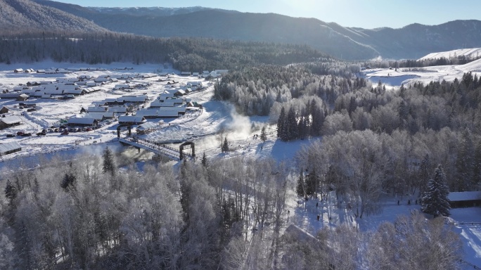 5.1k禾木村雪景