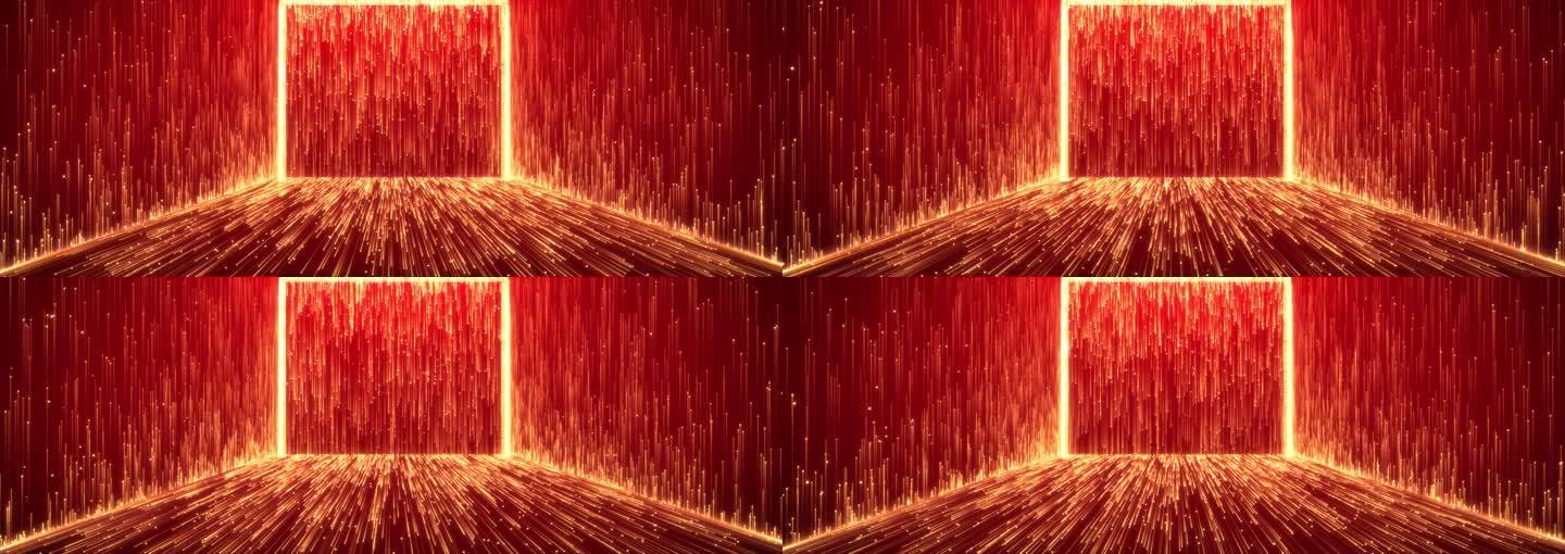 唯美红色粒子线条流动空间背景