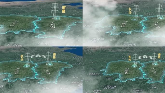 江西省和湖南省地图