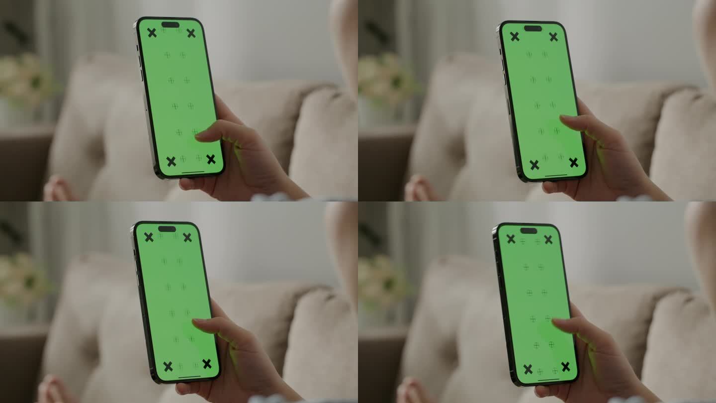 手机绿屏上使用app拍摄特写