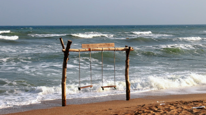 海滩游客 海滨 海边 慢动作