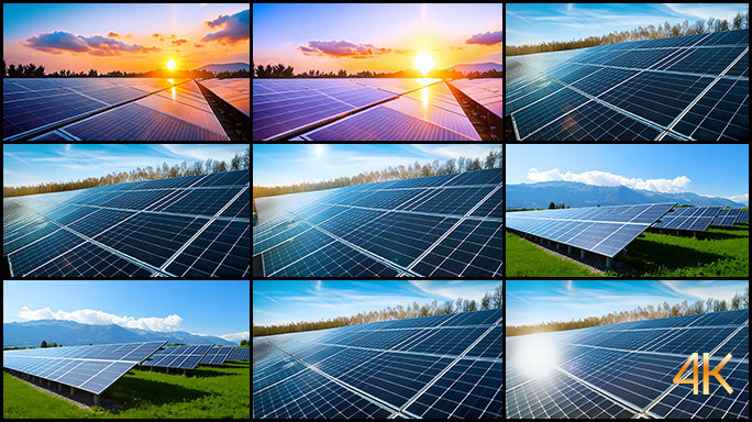 太阳能光伏发电 太阳能板 新能源 低碳