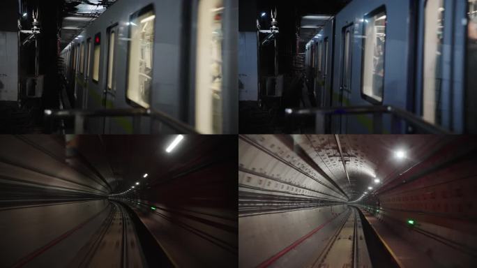 地铁到站与隧道穿梭