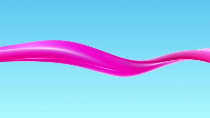 粉红色的液体在蓝色的背景上流动