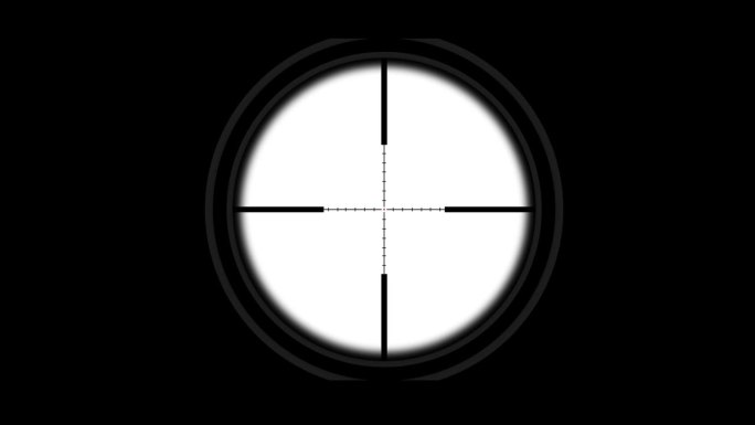 狙击手十字准星射击目标视野。瞄准目标，专注于目标。