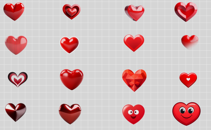 16款爱心图标 icon（带透明通道）