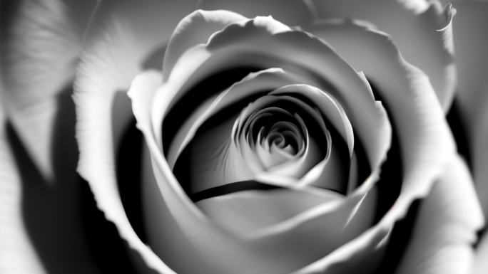黑白色玫瑰花