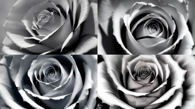 黑白色玫瑰花