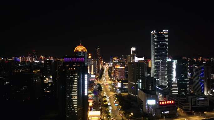 苏州高新区CBD城市夜景狮子山夜景