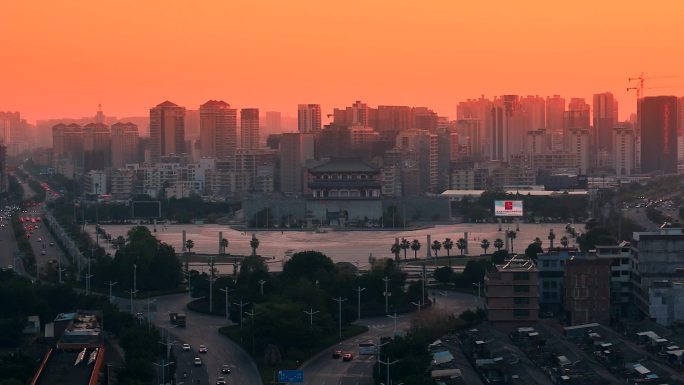 揭阳宣传片 揭阳楼日落延时