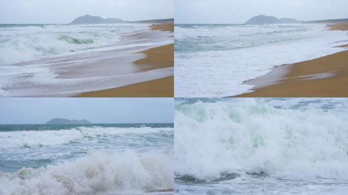 海岸浪花-慢镜头