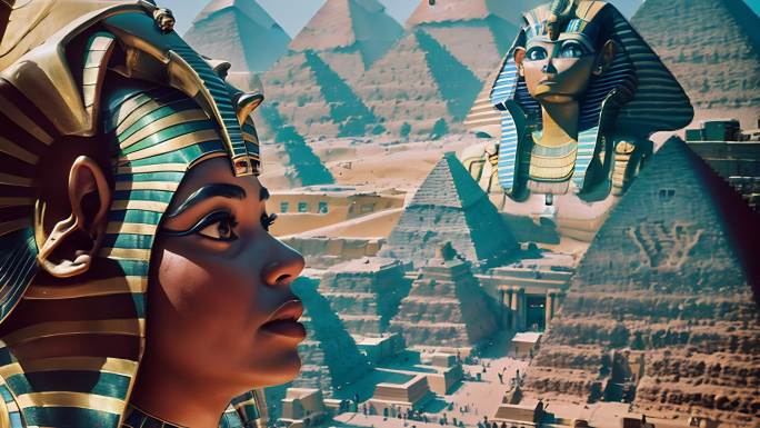 AI演绎古埃及建筑