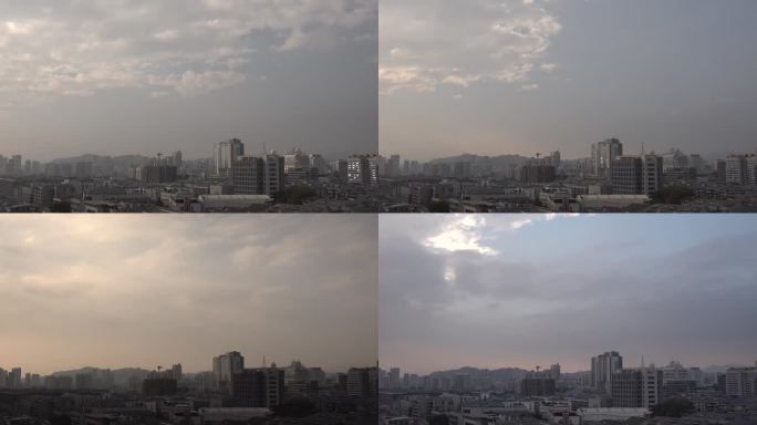 城市云朵延时拍摄