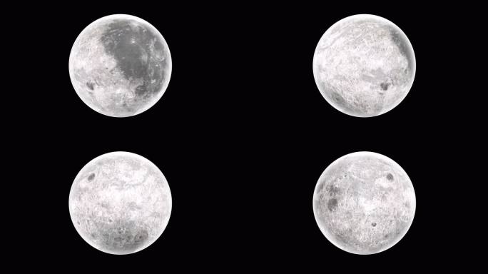 原创8K月球旋转三维动画（带通道）