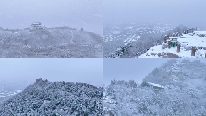 济南下雪航拍