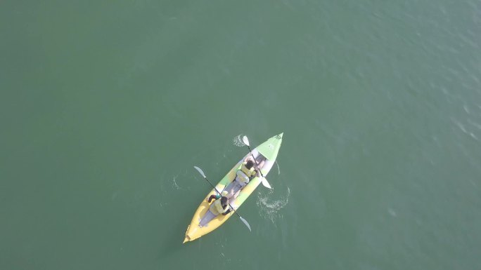 冲浪划船运动航拍灰片素材视频素材