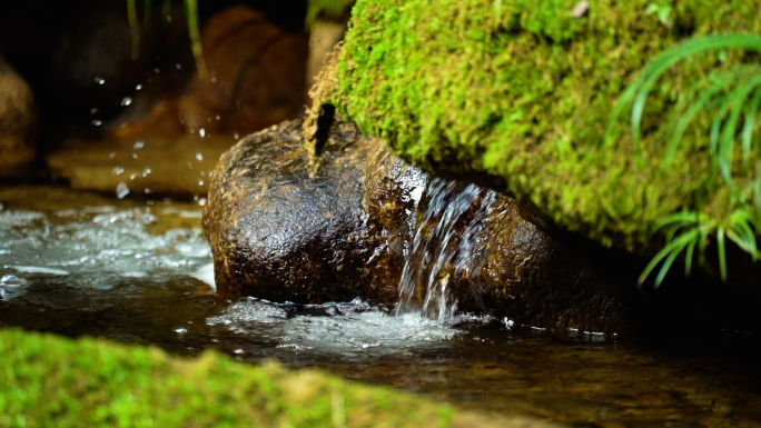 湖南湘西山水自然风光小溪流水