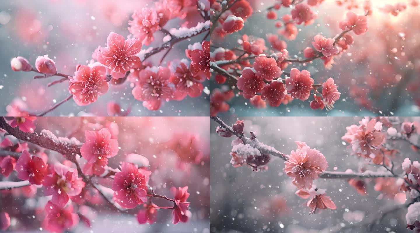 梅花 冬日梅花 雪中梅花