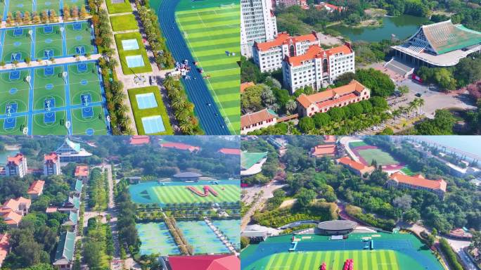 厦门大学校园航拍风景风光高校学校高等学府