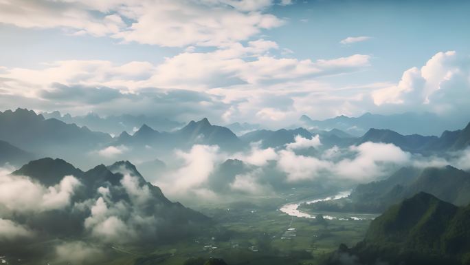 祖国大好河山长江黄河 高山流水