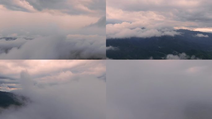 云海 航拍 云层之上 360度云海风景