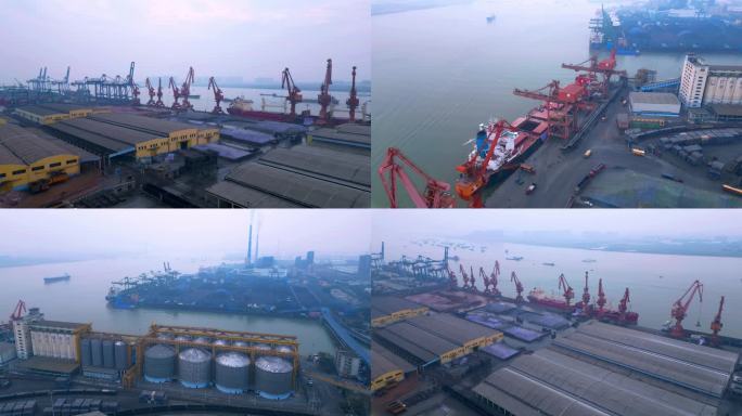 广州码头航拍空境合集