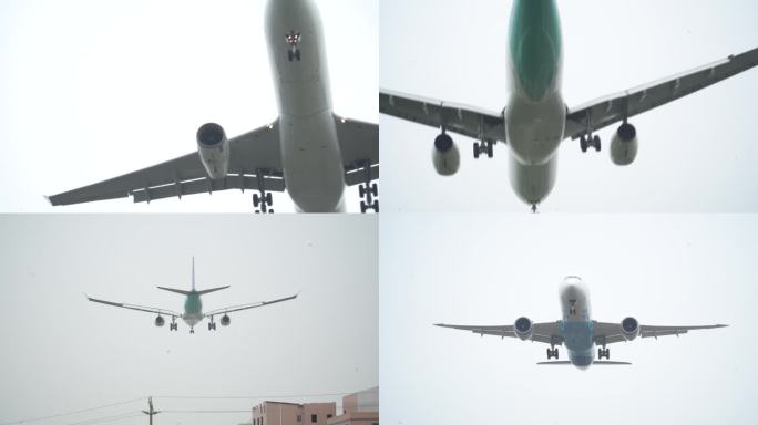 广州白云机场飞机滑行飞机跑道起飞降落