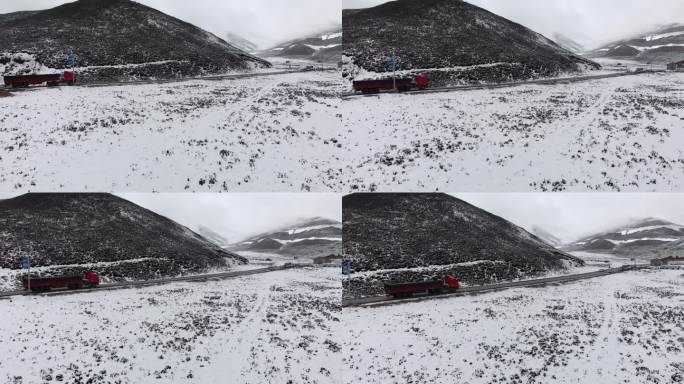 冬季 雪天 路上汽车 车