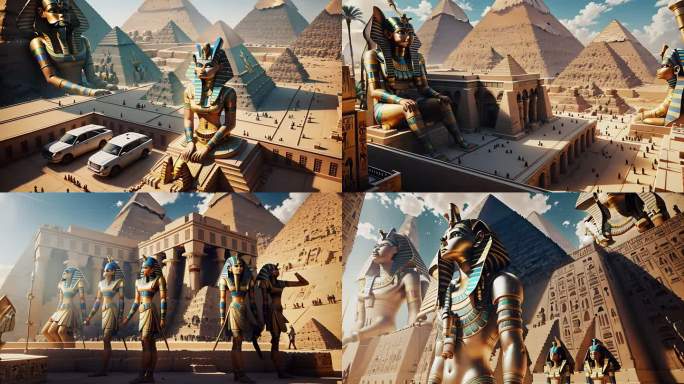 AI演绎古埃及建筑