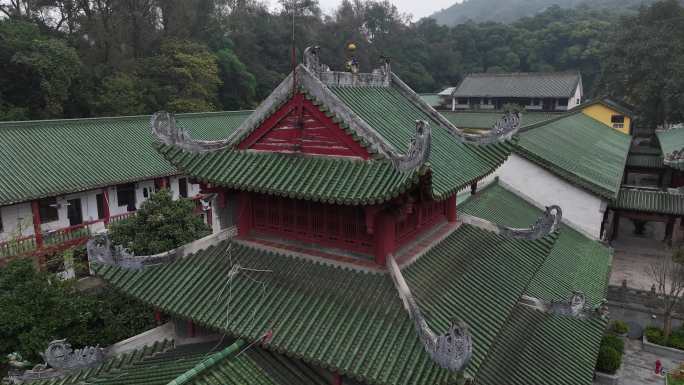 韶关南华禅寺全景航拍