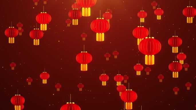 灯笼 春晚 中国红 背景素材