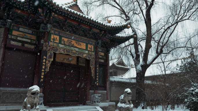 古建筑雪景