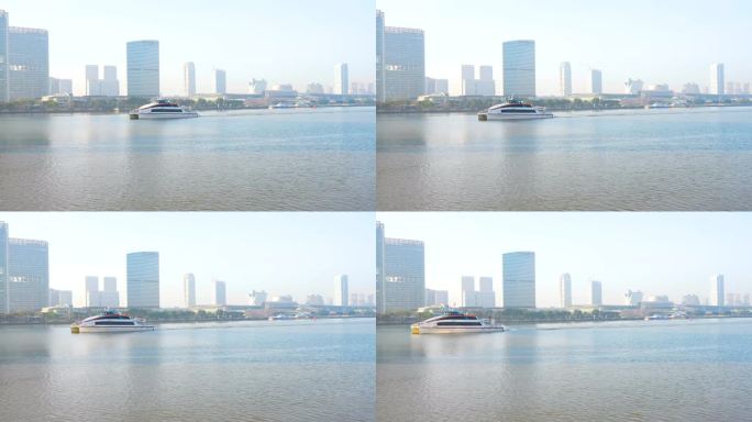8K实拍，广州琶洲大桥下珠江游轮缓缓驶过