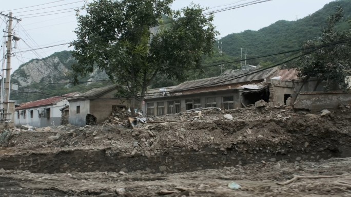 北京门头沟暴雨洪水之后受灾村庄真实现场5