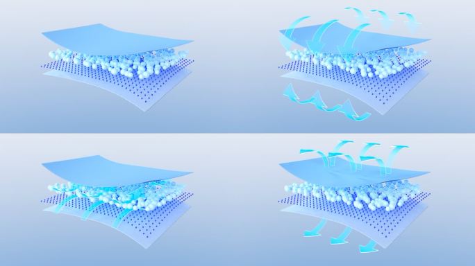 凉感布料防晒冰感三维动画