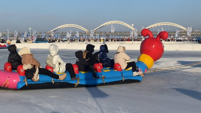哈尔滨 冰雪  冰上娱乐 旅游宣传片素材