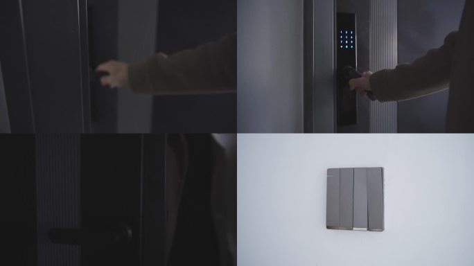 开门关门密码锁回家