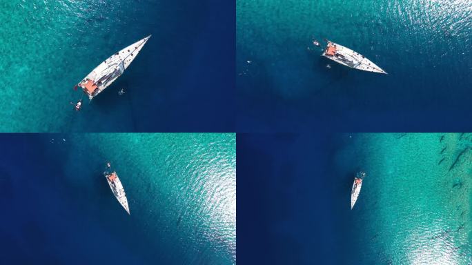 帆船停泊在中国南海西沙群岛海域1