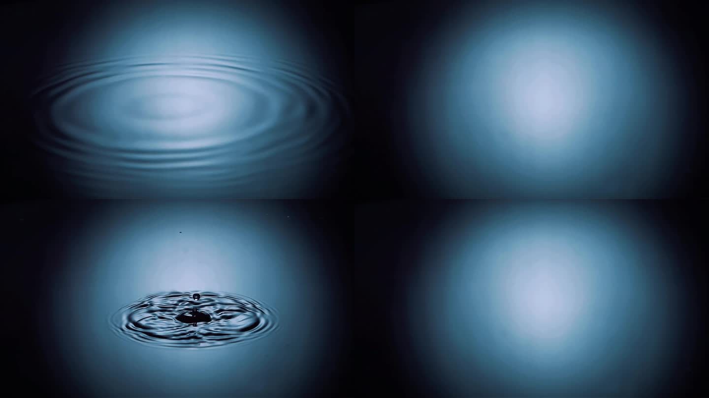 水滴滴进水面溅起水花素材自带相机原视频