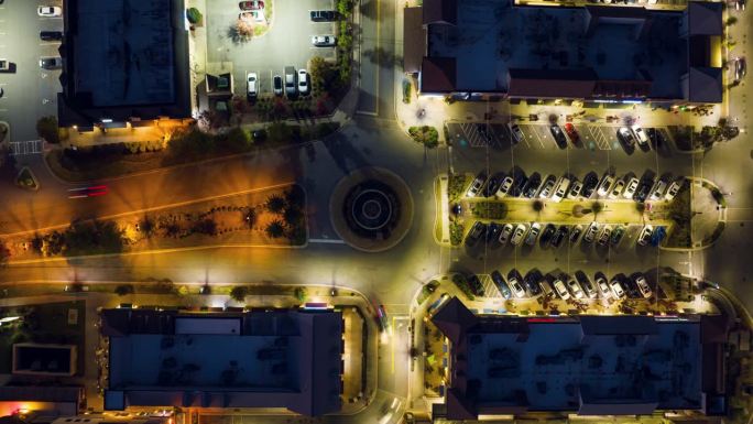 无人机在美国停车场上空拍摄的照片