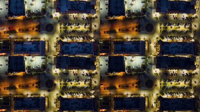 无人机在美国停车场上空拍摄的照片