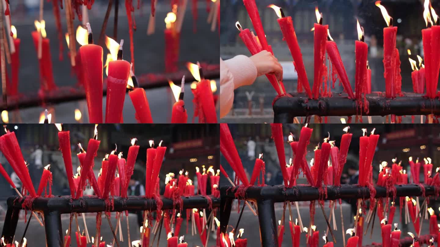 过年春节寺庙烧香祈祷